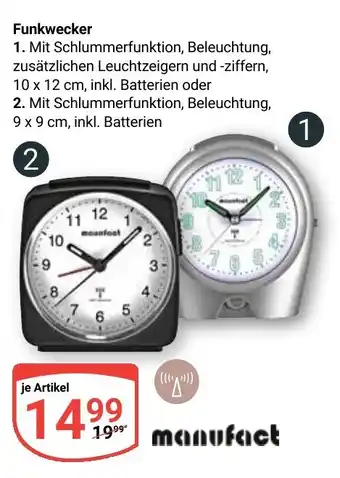 Globus manufact Funkwecker Angebot
