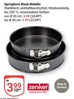 Globus zenker Springform Black Metallic Angebot