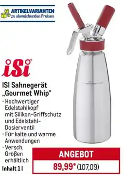 METRO ISI Sahnegerät „Gourmet Whip Angebot