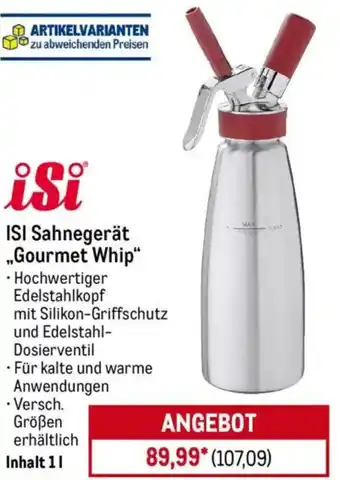 METRO ISI Sahnegerät „Gourmet Whip Angebot