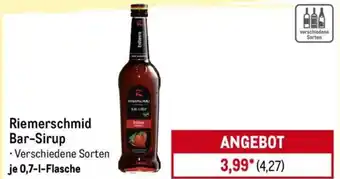 METRO Riemerschmid Bar-Sirup Angebot