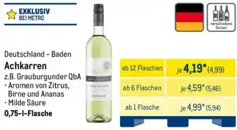 METRO Deutschland - Baden Achkarren Angebot