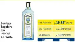 METRO Bombay Sapphire Gin Angebot