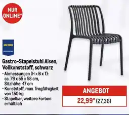METRO METRO Chef Gastro-Stapelstuhl Aisen, Vollkunststoff, schwarz Angebot