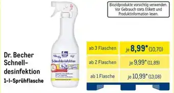 METRO Dr. Becher Schnell- desinfektion Angebot