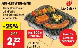 Thomas Philipps LANDMANN Alu-Einweg-Grill Angebot
