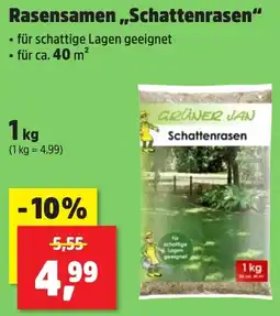 Thomas Philipps GRÜNER JAN Rasensamen ,,Schattenrasen" Angebot