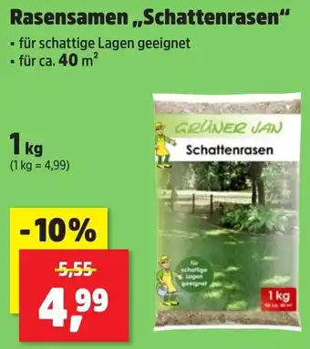 Thomas Philipps GRÜNER JAN Rasensamen ,,Schattenrasen" Angebot