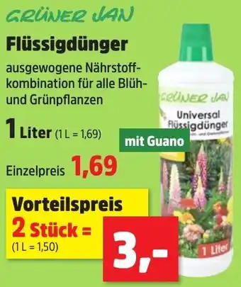 Thomas Philipps GRÜNER JAN Flüssigdünger Angebot