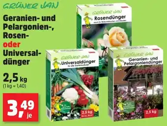 Thomas Philipps GRÜNER JAN Geranien- und Pelargonien-, Rosen- oder Universaldünger Angebot