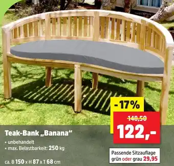 Thomas Philipps Teak-Bank ,,Banana" Angebot