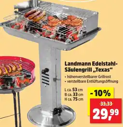 Thomas Philipps Landmann Edelstahl Säulengrill ,,Texas" Angebot