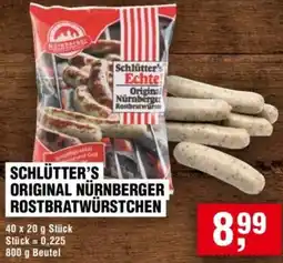 Handelshof Schlütter's original nürnberger rostbratwürstchen Angebot