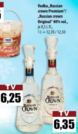 Mix Markt Vodka Russian Crown Premium/Russian Crown Original 0,5L Angebot