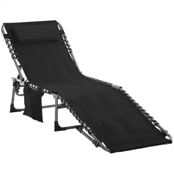 Netto Marken-Discount Outsunny Sonnenliege Stahl, Polyester Angebot