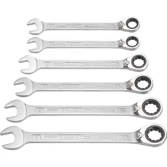 Netto Marken-Discount Hazet Schraubenschlüssel Knarren-Ring-Maulschlüssel-Satz 606/6-1, 6-teilig Angebot