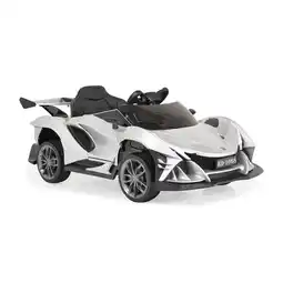 Netto Marken-Discount Moni Kinder Elektroauto Flash metallic 4 Motoren, MP3, Fernbedienung, EVA-Reifen silber Angebot