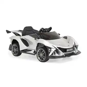 Netto Marken-Discount Moni Kinder Elektroauto Flash metallic 4 Motoren, MP3, Fernbedienung, EVA-Reifen silber Angebot