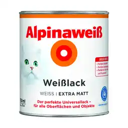 toom Baumarkt Weißlack 'Alpinaweiß' extramatt 750 ml Angebot