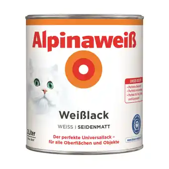toom Baumarkt Weißlack 'Alpinaweiß' seidenmatt 2 l Angebot