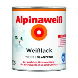 toom Baumarkt Weißlack 'Alpinaweiß' glänzend 750 ml Angebot