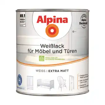 toom Baumarkt Alpina Weißlack für Möbel und Türen matt 2 l Angebot