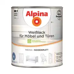 toom Baumarkt Alpina Weißlack für Möbel und Türen seidenmatt 2 l Angebot