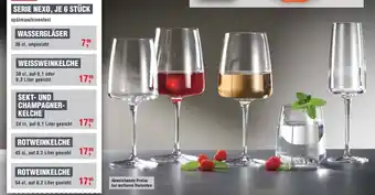 Handelshof Bormioli rocco serie nexo, je 6 stück Angebot