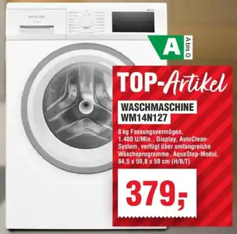 Handelshof Siemens waschmaschine wm14n127 Angebot