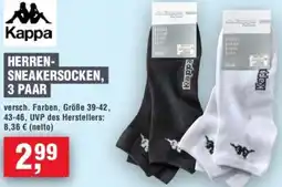 Handelshof Kappa herren sneakersocken, 3 paar Angebot