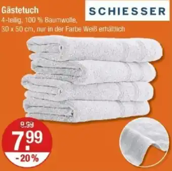 V Markt SCHIESSER Gästetuch Angebot