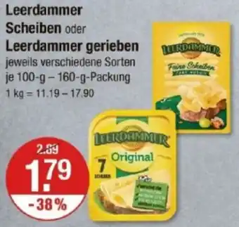 V Markt Leerdammer Scheiben oder Leerdammer gerieben Angebot