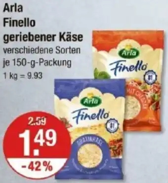 V Markt Arla Finello geriebener Käse Angebot