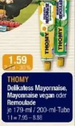 V Markt THOMY Delikatess Mayonnaise, Mayonnaise vegan oder Remoulade Angebot