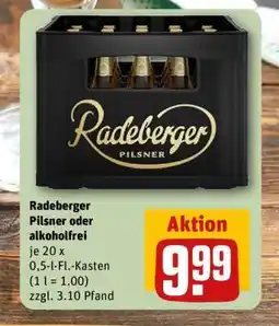REWE RADEBERGER Pilsner oder Alkoholfrei Angebot