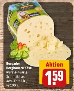 REWE Bergader Bergbauern Käse würzig-nussig Angebot