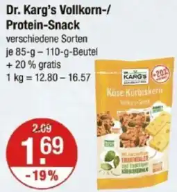 V Markt Dr. Karg's Vollkorn-/ Protein-Snack Angebot