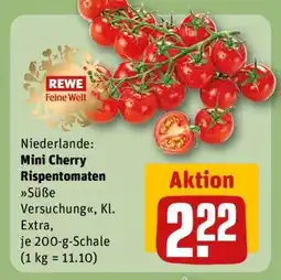 REWE Mini Cherry Rispentomaten Angebot