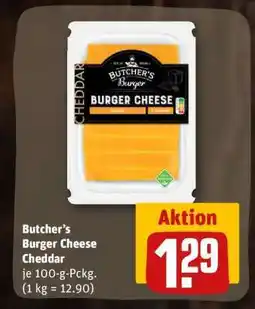 REWE BUTCHER'S Burger Cheese Cheddar Angebot