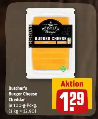 REWE BUTCHER'S Burger Cheese Cheddar Angebot