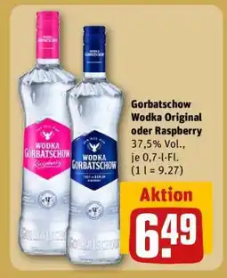 REWE Gorbatschow Wodka Original oder Raspberry Angebot