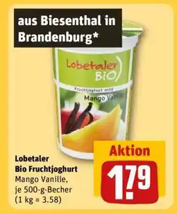 REWE Lobetaler Bio Fruchtjoghurt Angebot