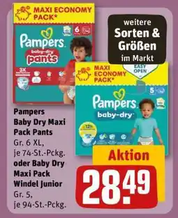 REWE Pampers Baby Dry Maxi Pack Pants Angebot