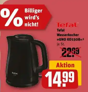 REWE Tefal Wasserkocher UNO K01508 Angebot