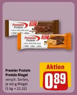REWE Premier Protein Protein Riegel Angebot