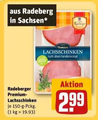 REWE Radeberger Premium Lachsschinken Angebot