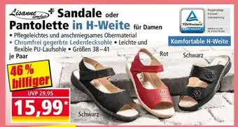 Norma Sandale oder Pantolette in H-Weite Angebot