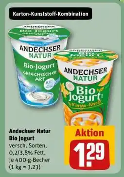 REWE Andechser Natur Bio-Jogurt Angebot