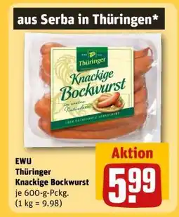 REWE EWU Thüringer Knackige Bockwurst Angebot