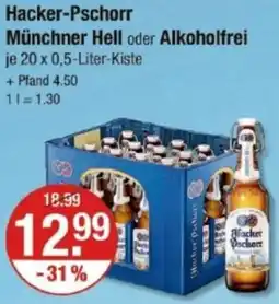 V Markt Hacker-Pschorr Münchner Hell oder Alkoholfrei Angebot